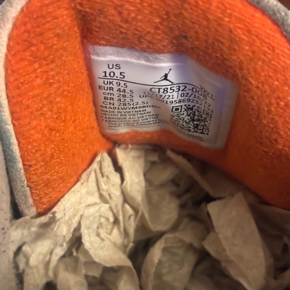 Jordan Black Brown Grey Orange Accent Sneakers